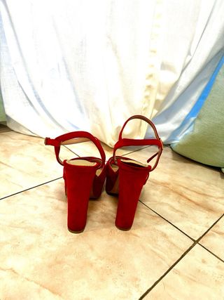 Sandali Primadonna rossi, plateau