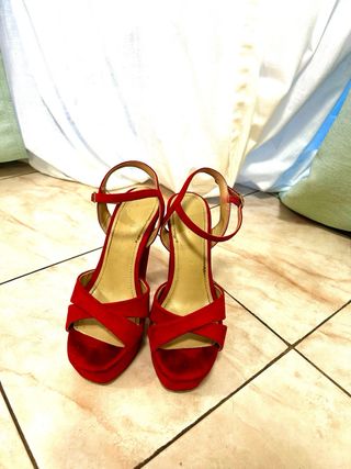Sandali Primadonna rossi, plateau