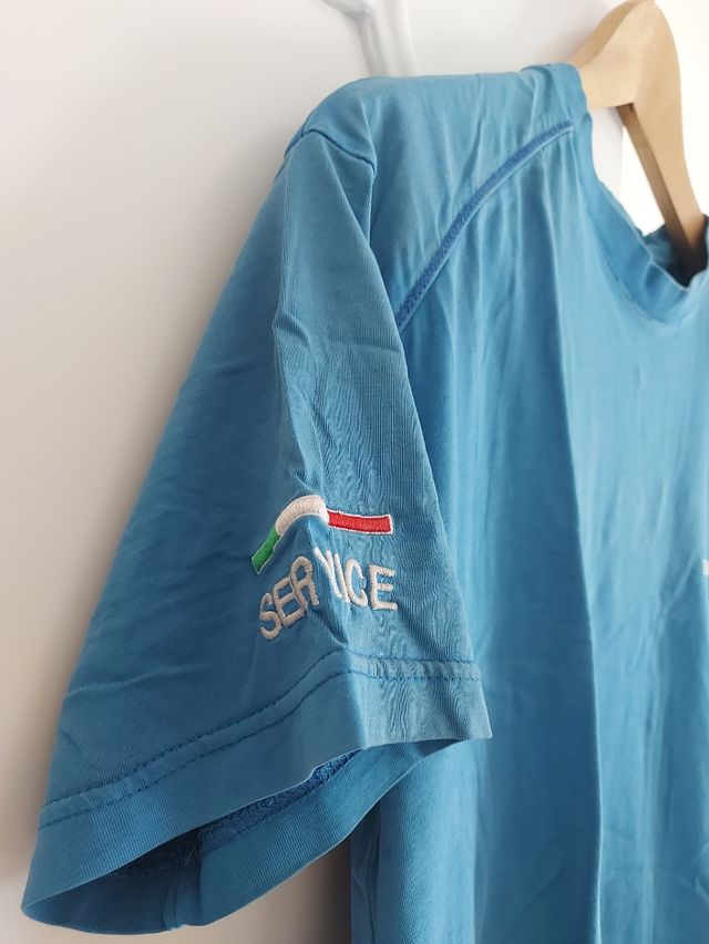 T-shirt Piaggio azzurra, usata