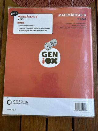 Matemáticas B 4º ESO. Libro del estudiante. GENiOX