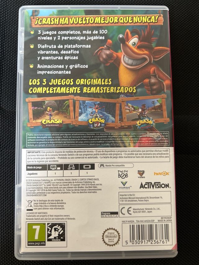 Crash Bandicoot N. Sane Trilogy - Switch