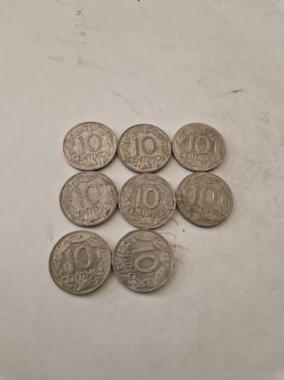 8 Monedas 10 Centimos 1959