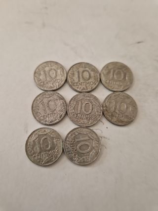 8 Monedas 10 Centimos 1959