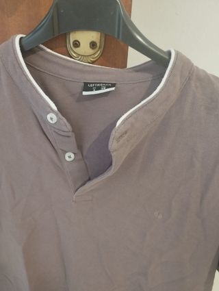 Polo gris cuello mao