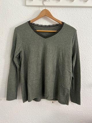 Camisetas manga larga verde oliva