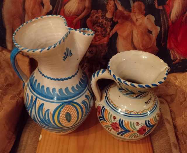 Jarrones Talavera (2) azul y blanco
