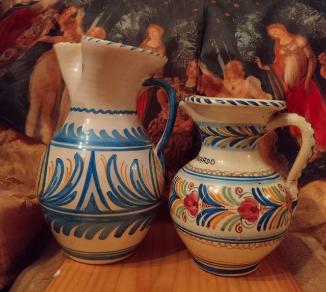 Jarrones Talavera (2) azul y blanco