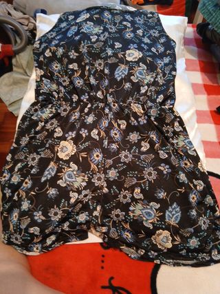 Mono estampado flores - Negro, Azul