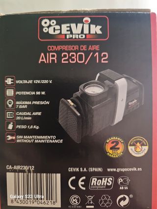Compresor aire Cevik Pro 230/12