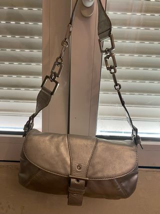 Bolso bandolera plateado