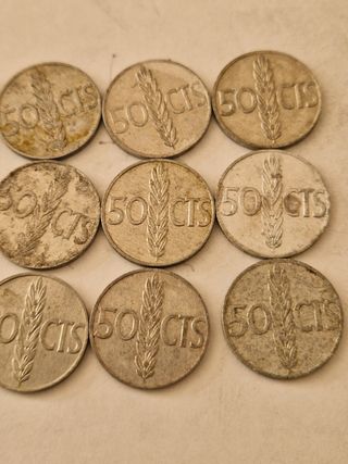 12 Monedas 50 céntimos 1966