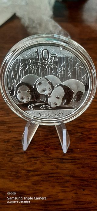 Moneda Panda Plata 10 Yuan