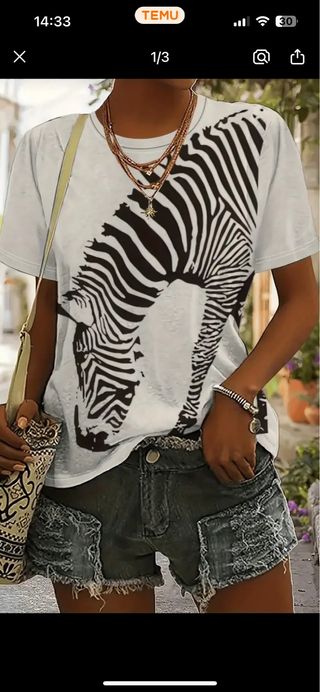 Camiseta cebra - Talla S