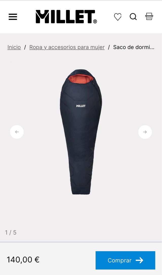 Saco dormir Millet Baikal 1100 W (mujer)