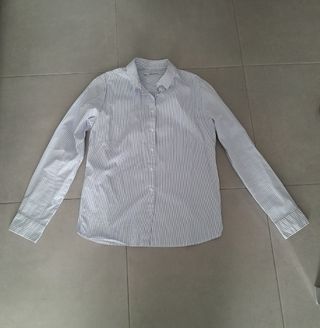 Camisa EASY WEAR a rayas azul y blanca - Talla S