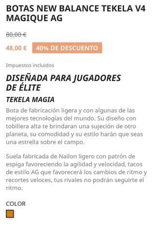 Botas fútbol New Balance Jr. 40