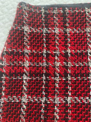 Mini Falda Pull&Bear cuadros rojo-negro