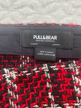Mini Falda Pull&Bear cuadros rojo-negro