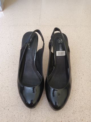 Tacones negros mujer -talla 37