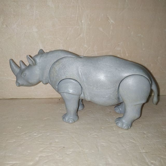 PLAYMOBIL - Animales Zoo Cuidador Rinoceronte 3516