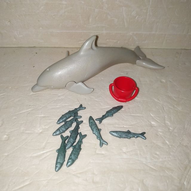 PLAYMOBIL - Lote Zoo Buzo Cuidador Delfín 3649