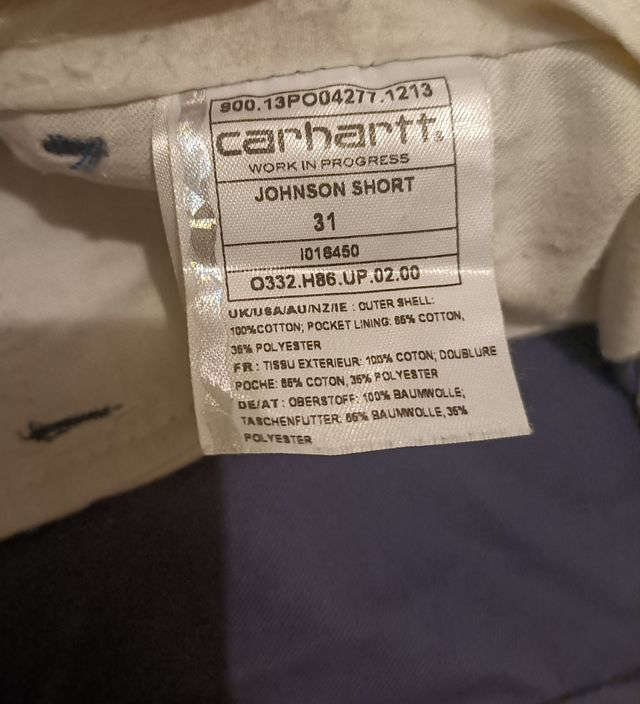 Pantaloncini shorts autentici Carhartt uomo unisex