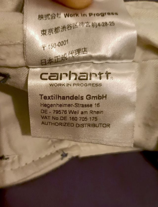 Pantaloncini shorts autentici Carhartt uomo unisex