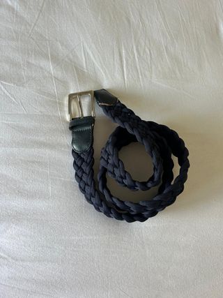 Cinturón trenzado azul marino