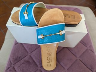 Ciabatte Luciana Lozzi - Turchese 37