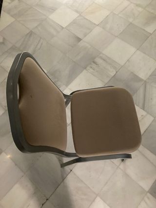 Sillas Comedor - Beige y Plata