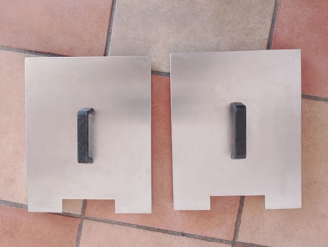 2 Tapaderas acero inoxidable freidora