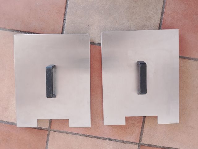2 Tapaderas acero inoxidable freidora