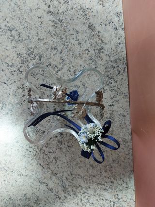 Bomboniera in vetro e metallo