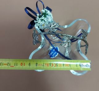 Bomboniera in vetro e metallo