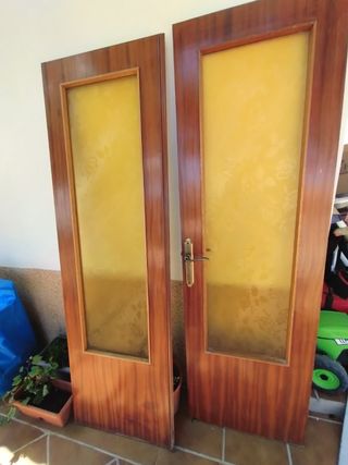 2 Puertas salón madera vintage