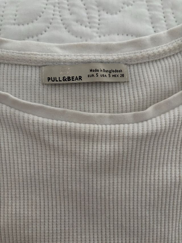 Top corto blanco de canalé