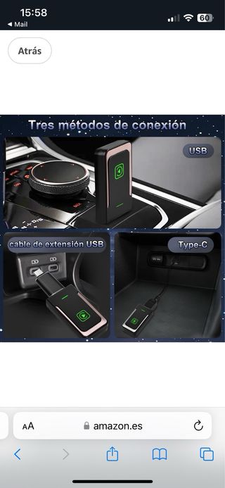 Adaptador Carplay inalámbrico USB/Type-C