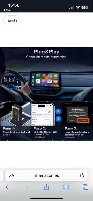 Adaptador Carplay inalámbrico USB/Type-C