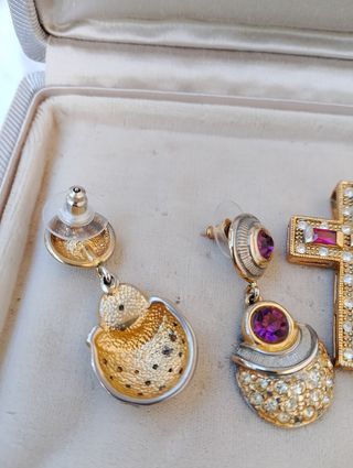 Orecchini & Croce Ametista Oro