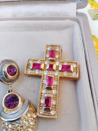 Orecchini & Croce Ametista Oro