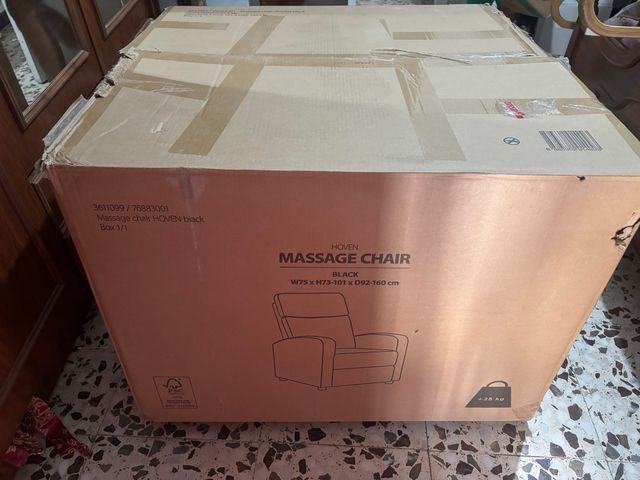 Sillón masaje piel sintética negro