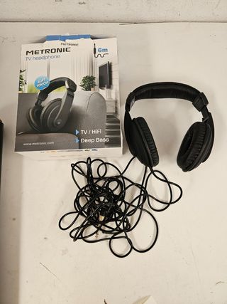 Auriculares TV/HiFi negros - Cable 6m