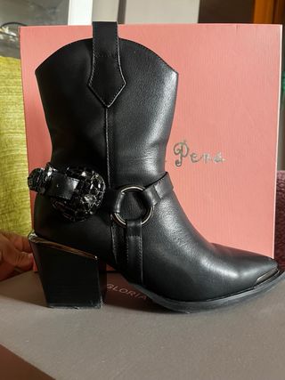 Botines negros mujer tacón