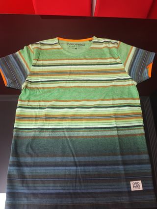 Camiseta Jack Jones rayas multicolor talla S
