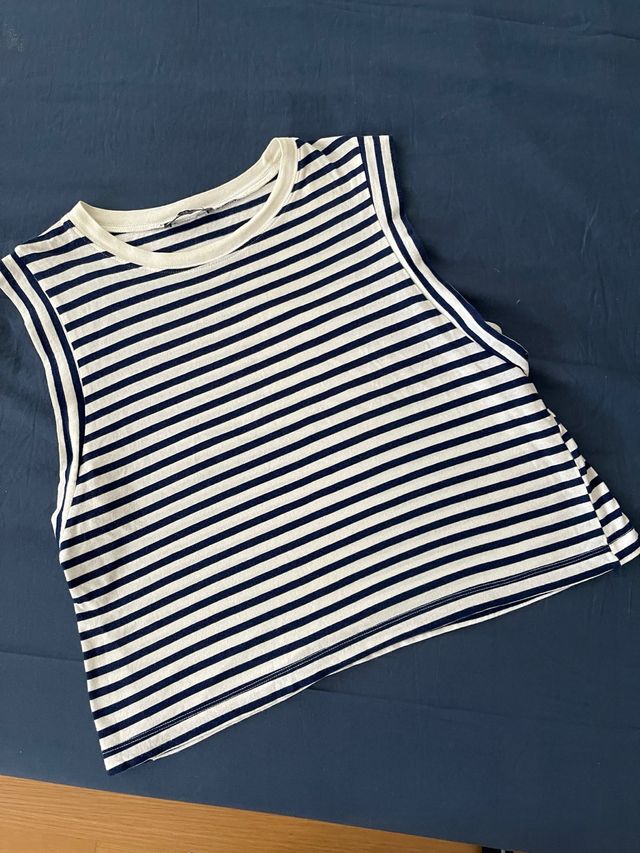 Camiseta Zara rayas marineras M