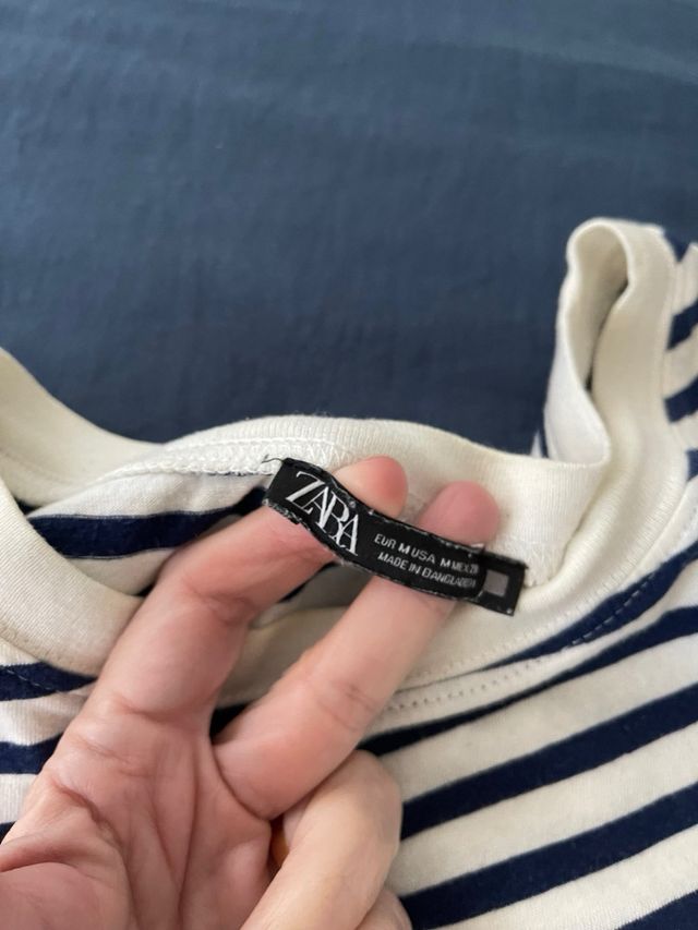 Camiseta Zara rayas marineras M