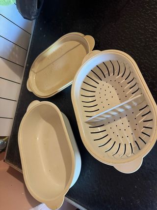 Cestello vapore plastica beige