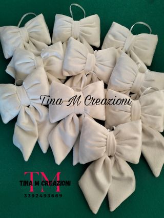 10 Fiocchi Natale velluto - Tina M Creazioni
