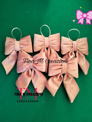 10 Fiocchi Natale velluto - Tina M Creazioni