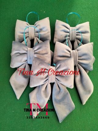 10 Fiocchi Natale velluto - Tina M Creazioni
